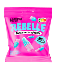 Bottiglie rosa e blu
