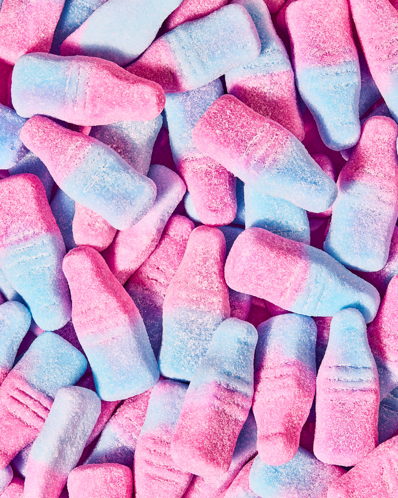 Bottigliette rosa e blu
