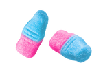 Bottiglie rosa e blu