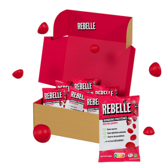 Caramelle proteiche frutti rossi