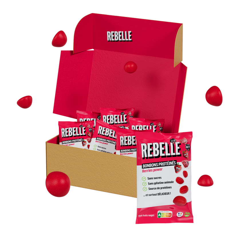 Caramelle gommose proteiche frutti rossi